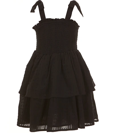 Rare Editions Big Girls Sleeveless Smocked-Bodice/Tiered-Skirted Voile Fit-And-Flare Dress