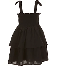 Rare Editions Big Girls Sleeveless Smocked-Bodice/Tiered-Skirted Voile Fit-And-Flare Dress