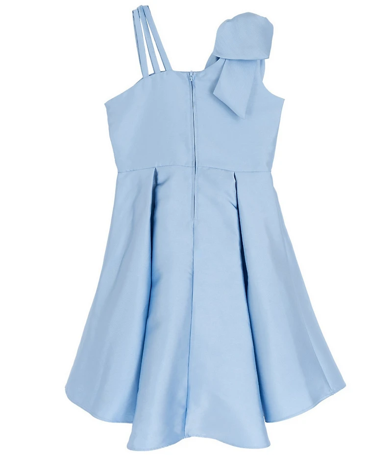 Rare Editions Big Girls Bow-Accented High-Low-Hem Dress