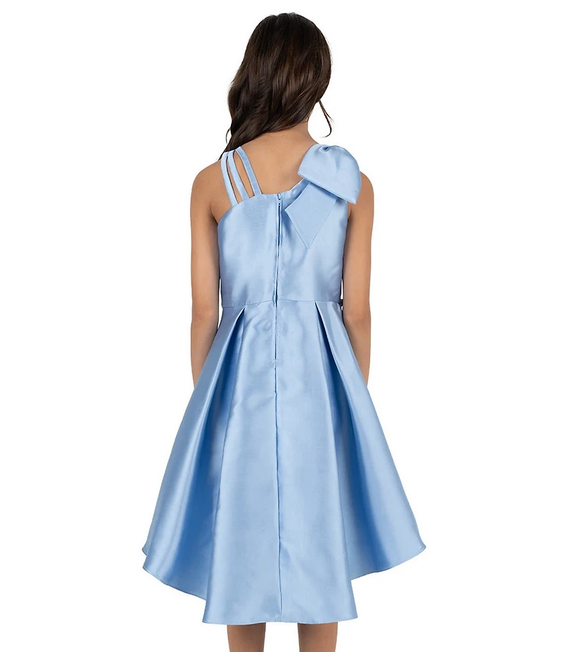 Rare Editions Big Girls Bow-Accented High-Low-Hem Dress