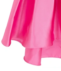 Rare Editions Big Girls Bow-Accented High-Low-Hem Dress