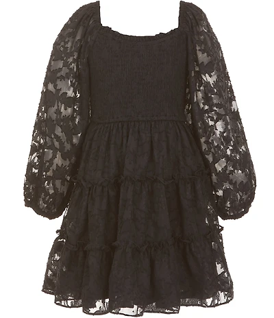 Rare Editions Big Girls Floral Burnout Chiffon Dress