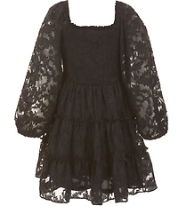Rare Editions Big Girls Floral Burnout Chiffon Dress