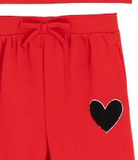 Rare Editions Big Girls Long-Sleeve Fearless PolarFleece Sweatshirt & Matching Jogger Pants Set