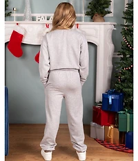 Rare Editions Big Girls Long-Sleeve Patch Artwork PolarFleece Sweatshirt & Matching Jogger Pants Set