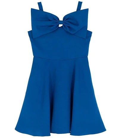 Rare Editions Big Girls Sleeveless Bow-Accented Fit-And-Flare Dress