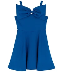 Rare Editions Big Girls Sleeveless Bow-Accented Fit-And-Flare Dress