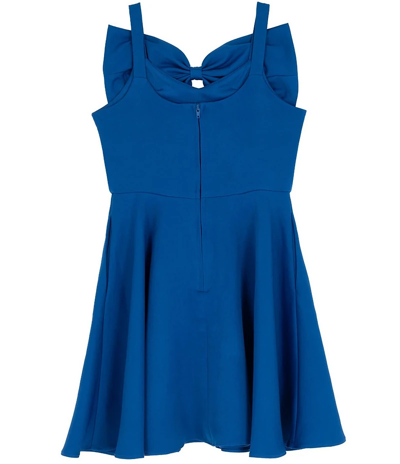 Rare Editions Big Girls Sleeveless Bow-Accented Fit-And-Flare Dress