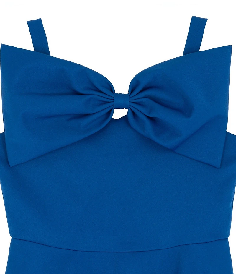 Rare Editions Big Girls Sleeveless Bow-Accented Fit-And-Flare Dress