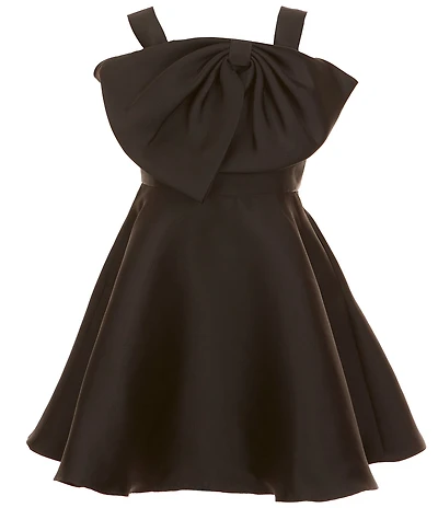 Rare Editions Big Girls Sleeveless Bow-Accented Mikado A-Line Dress