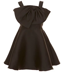 Rare Editions Big Girls Sleeveless Bow-Accented Mikado A-Line Dress