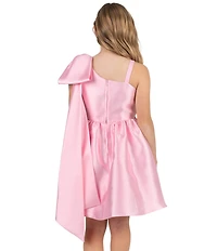Rare Editions Big Girls Sleeveless Bow-Accented Mikado Fit-And-Flare Dress