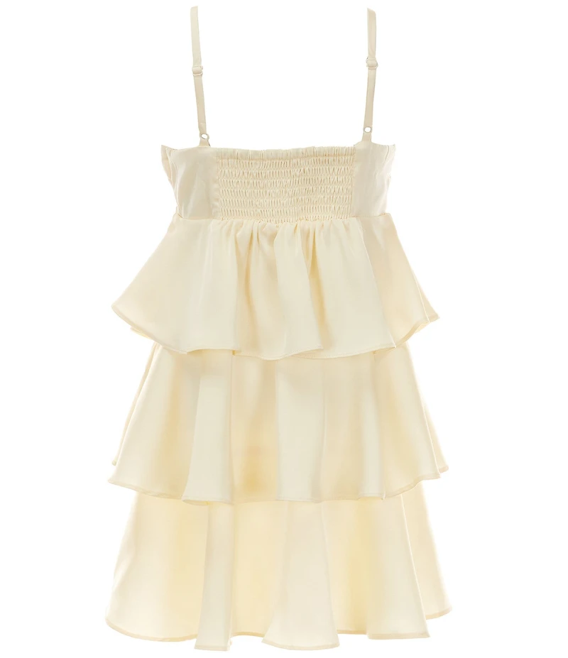 Rare Editions Big Girls Sleeveless Bow-Accented Satin Dress