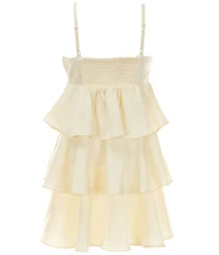 Rare Editions Big Girls Sleeveless Bow-Accented Satin Dress