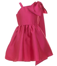 Rare Editions Big Girls Sleeveless Bow-Accented Satin Dress
