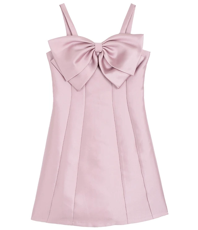 Xtraordinary Big Girls Floral Print Bow Front A-Line Dress