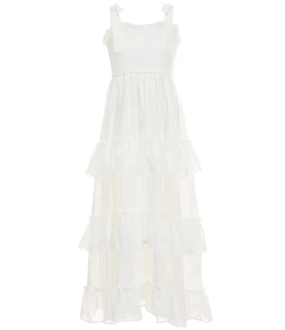 Rare Editions Big Girls Sleeveless Burnout Organza Ruffle-Tier Dress