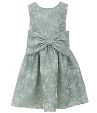Rare Editions Big Girls Sleeveless Floral Large Bow Dress