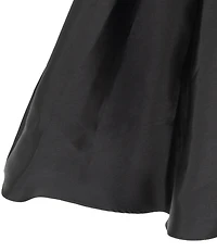 Rare Editions Big Girls Sleeveless Flower-Appliqued-Shoulder-Strap Fit-And-Flare Mikado Dress