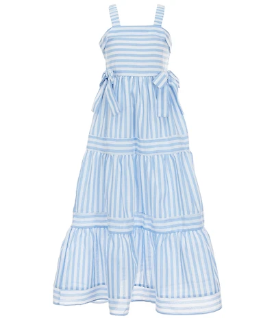 Rare Editions Big Girls Sleeveless Horizontal/Vertical Striped Tiered Dress