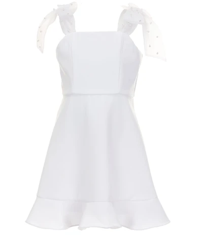 Rare Editions Big Girls Sleeveless Laguna Scuba-Knit Shimmer Organza Dress
