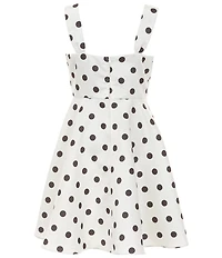 Rare Editions Big Girls Sleeveless Polka-Dotted Dress