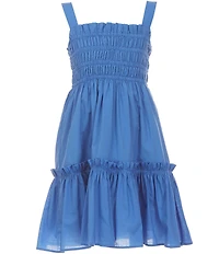 Rare Editions Big Girls Sleeveless Smocked-Bodice/Two-Tier-Skirted Dress