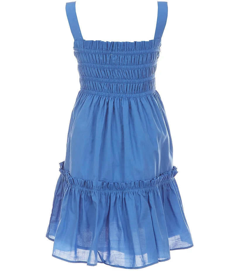 Rare Editions Big Girls Sleeveless Smocked-Bodice/Two-Tier-Skirted Dress