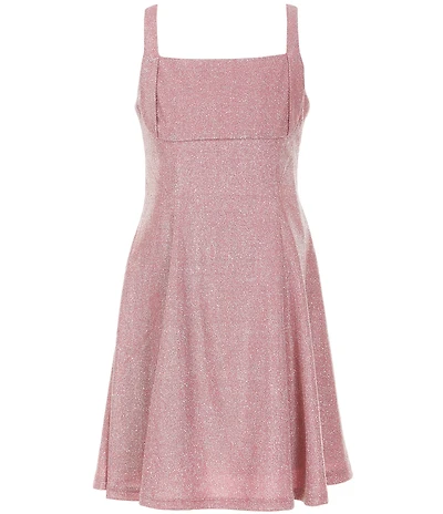Rare Editions Big Girls Sleeveless Tie-Back Metallic Dress