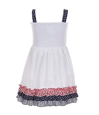 Rare Editions Little Girls Sleeveless Americana Seersucker Fit & Flare Dress