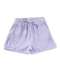Indie Gold Little Girls Double Gauze Flutter Shorts
