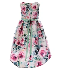 Rare Editions Little Girls Floral Mikado High-Low Dress