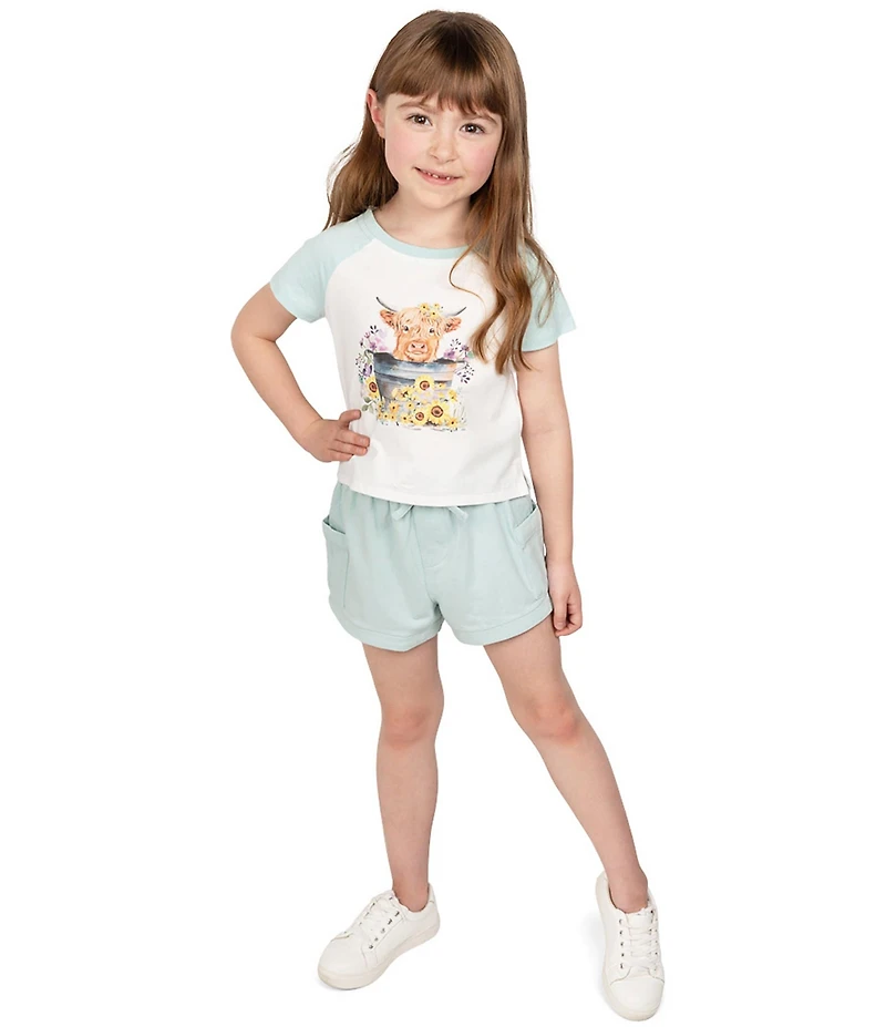 Indie Gold Little Girls Jersey-Knit Cargo Shorts