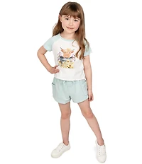 Indie Gold Little Girls Jersey-Knit Cargo Shorts