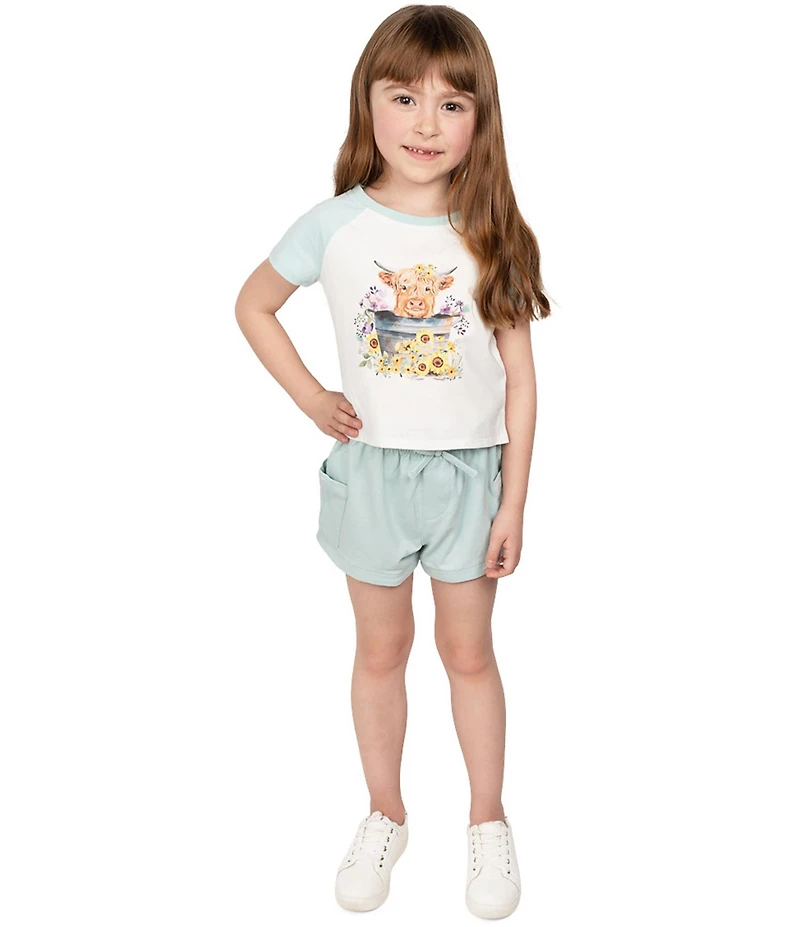 Indie Gold Little Girls Jersey-Knit Cargo Shorts