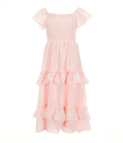 Rare Editions Little Girls Ruffle-Sleeve Floral-Patterned Chiffon Fit & Flare Dress