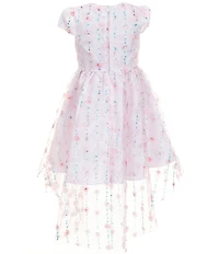 Rare Editions Little Girls Short-Sleeve Sequin-Embellished Floral-Soutache Fit-And-Flare Dress