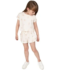 Indie Gold Little Girls Short Sleeve Strawberry-Printed T-Shirt