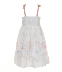 Rare Editions Little Girls Sleeveless Butterfly-Appliqued Bodice/Butterfly Placement-Print Skirted Fit & Flare Dress