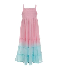 Rare Editions Little Girls Sleeveless Dip-Dye Gauze Maxi Dress