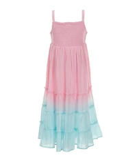 Rare Editions Little Girls Sleeveless Dip-Dye Gauze Maxi Dress