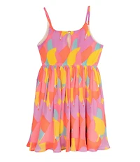Rare Editions Little Girls Sleeveless Geometric-Printed Chiffon Fit-And-Flare Dress