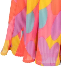 Rare Editions Little Girls Sleeveless Geometric-Printed Chiffon Fit-And-Flare Dress