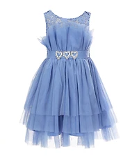 Rare Editions Little Girls Sleeveless Layered Mesh Fit & Flare Dress