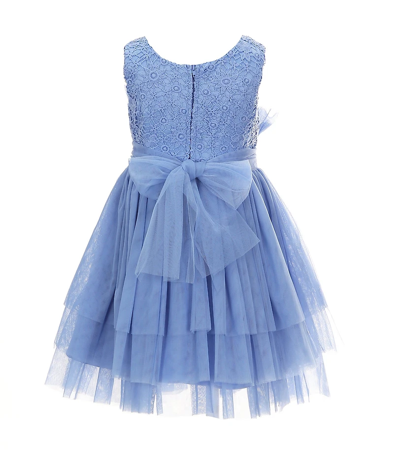 Rare Editions Little Girls Sleeveless Layered Mesh Fit & Flare Dress
