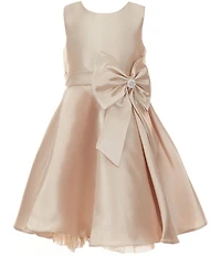 Rare Editions Little Girls Sleeveless Pleated Mikado Fit-And-Flare Dress