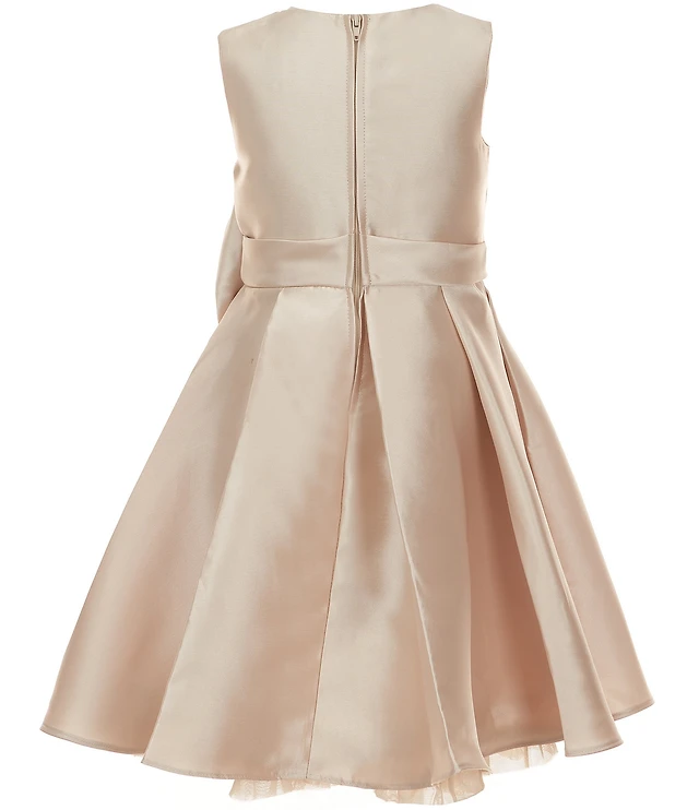 Rare Editions Little Girls Sleeveless Pleated Mikado Fit-And-Flare Dress |  Liberty Center