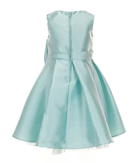 Rare Editions Little Girls Sleeveless Pleated Mikado Fit-And-Flare Dress