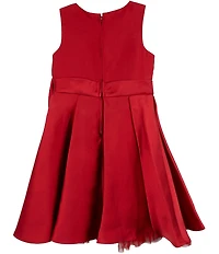 Rare Editions Little Girls Sleeveless Pleated Mikado Fit-And-Flare Dress