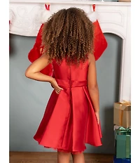 Rare Editions Little Girls Sleeveless Pleated Mikado Fit-And-Flare Dress